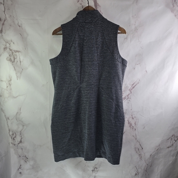 Title Nine Dress Women Large Gray Passport Zip Tank Mini Vest Pockets Zip Tunic - Picture 5 of 11